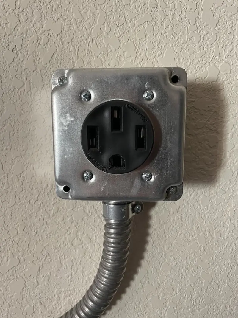 NEMA 14-50 outlet installed for Electrical Panel Upgrade in North Highlands